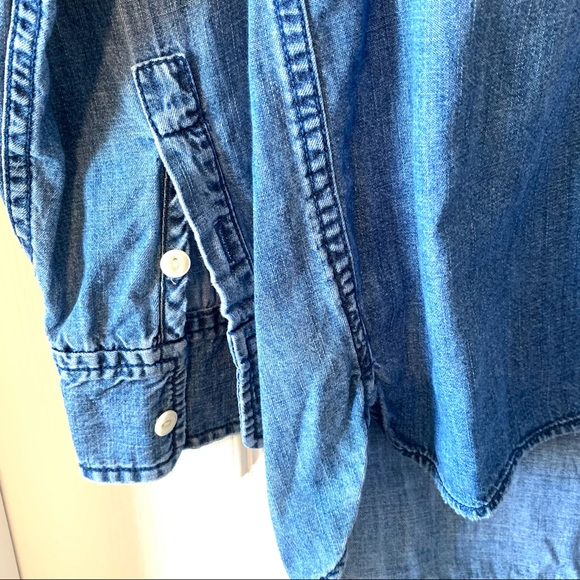 MADEWELL Chambray Lace Up Pull On Top—SZ. XS - Picture 14 of 14